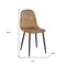 Homeroots Set of Four Brown and Black Suede and Metal Dining Side Chairs, 4PK 568006 - alternate 2
