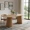 Homeroots 79" Natural Solid Wood Double Pedestal Base Oval Dining Table 721124 - alternate 2