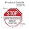 Signmission Stop Confined Space Enter by Permit, 4 inch X 4 inch, Vinyl Decal, 2PK OC-D-2PACK-4-250 - alternate 3