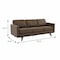 Leisuremod Chester Mid-Century Modern 3-Seater Sofa, Birch Wood Legs CS83TP-L - alternate 3