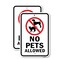 Signmission No Pets Allowed 1 Dog & Cat Image-Black Letters Aluminum, 18" x 24", A-1824-24989 A-1824-24989 - alternate 1