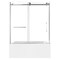 Kingston Brass 60" Acrylic Alcove Left-Hand Drain Tub with Right Sliding Tub Door, White/Brushed Nickel KVTAP6032L228 - alternate 1