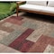 Homeroots 9' X 12' Brown And Terra Cotta Geometric Washable Indoor Outdoor Area Rug 612440 - alternate 1