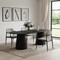 Homeroots 86" Black Solid Wood Double Pedestal Base Oval Dining Table 720694 - alternate 2