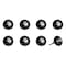 Homeroots Set of Eight Black And Silver Ceramic Drawer Pull Knobs, 8PK 358108 - alternate 4