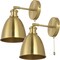 Jonathan Y Hudson 6.5" 1-Light Farmhouse Bohemian Iron LED Sconce, Brass Gold, 2PK JYL9911A-SET2 - alternate 4