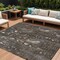 Homeroots 8' X 10' Chocolate And Beige Abstract Washable Indoor Outdoor Area Rug 631170 - alternate 1