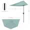 Pure Garden 9ft Half Umbrella with Base, Dusty Green 50-LG1045 - alternate 2