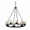Jonathan Y Coronet 33.5" 8-Light Iron/Seeded Glass Rustic Farmhouse Round LED Chandelier, Oil Rubbed Bronze JYL7554A - alternate 1