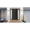 Vdomdoors Front Exterior Prehung Metal-Plastic Door Frosted Glass / MANUX 8112 Matte Black / Office Commercia MANUX8112EXD-BLK-W14+32+14xH80-RH-I - alternate 1