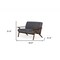 Homeroots 44in Gray And Brown Loveseat 480886 - alternate 2