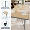 Flash Furniture Commercial Adjustable Height Rectangular Activity Table - Locking Casters-LT NAT XU-A2460-REC-LTNAT-T-P-CAS-GG - alternate 2