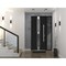 Vdomdoors Steel Door Deux 1755 Black Enamel Sidelight Exterior Window Stainless Inserts Single Modern Painted DEUX1755EXD-BLK-W36+12 x H80-Right-hand Inswing - alternate 1