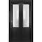 Sartodoors Sliding Closet Bi-fold Doors, Lucia 22 Matte Black with Frosted Glass, Sturdy Tracks Moldings Trim LUCIA1422BF-BLK-60 x 96 (2* 30x96) - alternate 1