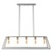 Jonathan Y Floyd 38" 5-Light Bohemian Farmhouse Iron Adjustable LED Pendant, Grey/Brass Gold JYL7521C - alternate 2