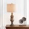Jonathan Y Abeline 28.5" Resin LED Table Lamp, Brown Faux Wood JYL3041A - alternate 4