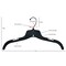 Nahanco 17in Black Plastic Heavy Weight Shirt Hanger w/ Molded Grippers and Black Swivel Hook, 100PK 25500BHMG - alternate 3