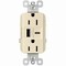 Legrand radiant USB Outlet, 15 A, 125 V, Type A, C USB, NEMA: NEMA 5-15R, Light Almond R26USBAC6LACCV4 - alternate 1