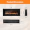 Edendirect 30 in. 750/1500W Wall Mount Electric Fireplace in Black, LED with 12-Colors, Timer ZR-EF30R - alternate 2