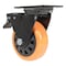Vestil Polyurethane Swivel With Total Brake Caster 5 In. Diameter x 2 In. Width 726 lb Orange/Black CST-BN-5X2PUP-SWTB - alternate 4