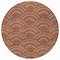 Homeroots 8' Orange Gold And Ivory Round Geometric Washable Indoor Outdoor Area Rug 615220 - alternate 4
