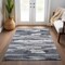 Homeroots 3' X 5' Gray And Silver Abstract Washable Indoor Outdoor Area Rug 612509 - alternate 4