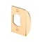 Defender Security Door Strike, 2-1/4 in L, 1-7/16 in W, Steel, Brass E 2349 - alternate 1