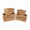 Homeroots Set of Four Brown Solid Wood Crate, 4PK 487673 - alternate 2
