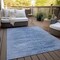 Homeroots 3' X 5' Denim Blue And Sky Blue Abstract Washable Indoor Outdoor Area Rug 587632 - alternate 5