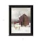 Homeroots Winter Coat 2 Black Framed Print Wall Art 407301 - alternate 2