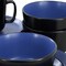 Elama Bacarra 16 Piece Stoneware Dinnerware Set in Two Tone Black and Blue ELM-BACARRA-B - alternate 3