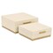 Homeroots Set of Two Cream And Gold Nesting Wood Box With Lid, 2PK 712929 - alternate 1