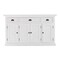 Homeroots 57in White Solid Wood Three Drawer Sideboard 388224 - alternate 4