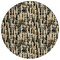 Homeroots 8' Black Gold And Ivory Round Abstract Washable Indoor Outdoor Area Rug 602547 - alternate 2