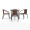 Flash Furniture Round Table Set, Aluminum, Glass, Metal, Plastic, Rattan, Clear TLH-087RD-037BN4-GG - alternate 8