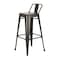 Homeroots Set of Four 26" Black Steel and Metal Low Back Counter Height Bar Chairs, 4PK 555111 - alternate 5