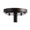 Jonathan Y Allie 14" Wood Beaded/Metal LED Semi Flush Mount, Black / Light Taupe JYL9020A - alternate 3