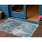 Homeroots 3' X 5' Teal Blue Navy Blue And Gray Abstract Washable Indoor Outdoor Area Rug 582962 - alternate 1