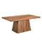 Homeroots 75" Brown Wood Pedestal Base Dining Table 565234 - alternate 4
