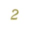 Ives House Number, Character: 2, 4 in H Character, Brass Character, Brass SC2-3026-605 - alternate 2