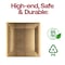 Smarty Had A Party 13" Gold Square Edge Beaded Disposable Paper Charger Plates (120 Plates), 120PK 2690-SG-CASE - alternate 2