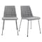 Homeroots Set of Two Gray And Black Upholstered Fabric Dining Side Chairs 544264 - alternate 4