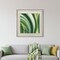 Homeroots Modern Abstract Green Curvy Leaves Silver Framed Wall Art 654102 - alternate 2