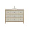 James Martin Vanities Celeste 48" Single Vanity, Sunwashed Oak with Embossed Shagreen, w/ 3 CM Siberian Silestone Top D604-V48-SHG-3SFR - alternate 1