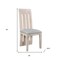 Homeroots Set of Two Gray and Natural Fabric And Wood Slat Back Dining Side Chairs 554615 - alternate 3