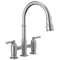 Delta Broderick Two Handle Pull-Down Bridge Kitchen Faucet 2390L-AR-DST - alternate 1