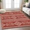 Homeroots 8' X 10' Red And Ivory Southwestern Washable Indoor Outdoor Area Rug 593717 - alternate 3