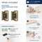Amerock 1/4in 6mm Overlay Single Demountable Partial Wrap Golden Champagne Cabinet Hinge, 1 Pair BPR8715BBZ - alternate 2