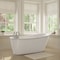 Maax Sax 6032 Acrylix Freestanding End Drain Bathtub in White with White Skirt 105797-000-002-100 - alternate 1