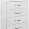 Homeroots White Chest With 6 Drawers 384054 - alternate 2